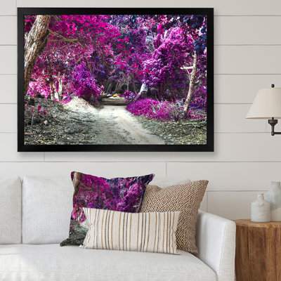 Décoration murale sur toile traditionnelle rose et mauve fantaisie II