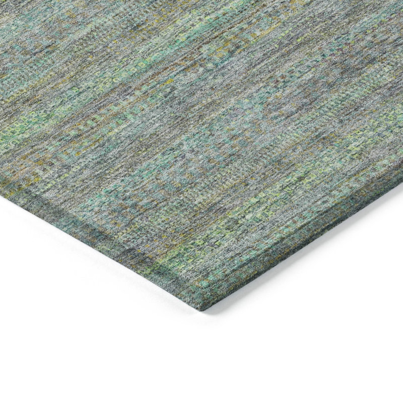 Tapis rayé intérieur / extérieur lavable à la machine Kimberlin ACN2148, Rectangulaire 3 pi x 5 pi