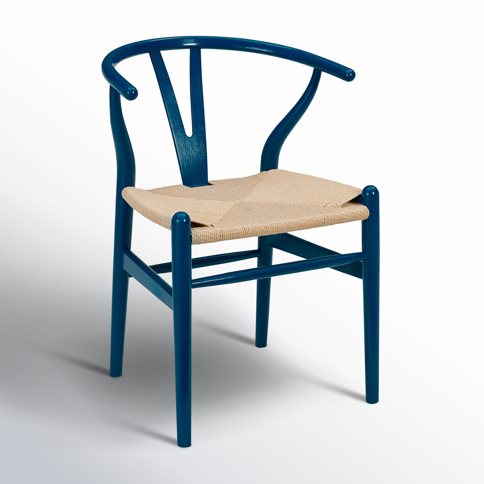 Fairbanks Side Chair, Natural/Midnight Blue
