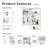Led Bathroom Medicine Cabinet With Single-Color Warm Light ,Anti-Fogging ,Easy To Install Aluminum-Plastic Cabinet.(19.69*35.43 One Door)-32133207