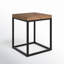Solid wood frame end table Lenes