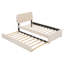 Lit plateforme tapissier simple avec lit gigogne Teddy-700694976