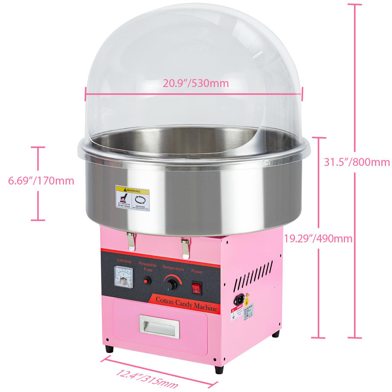 Electric Cotton Candy Machine - 980W Commercial Floss Maker