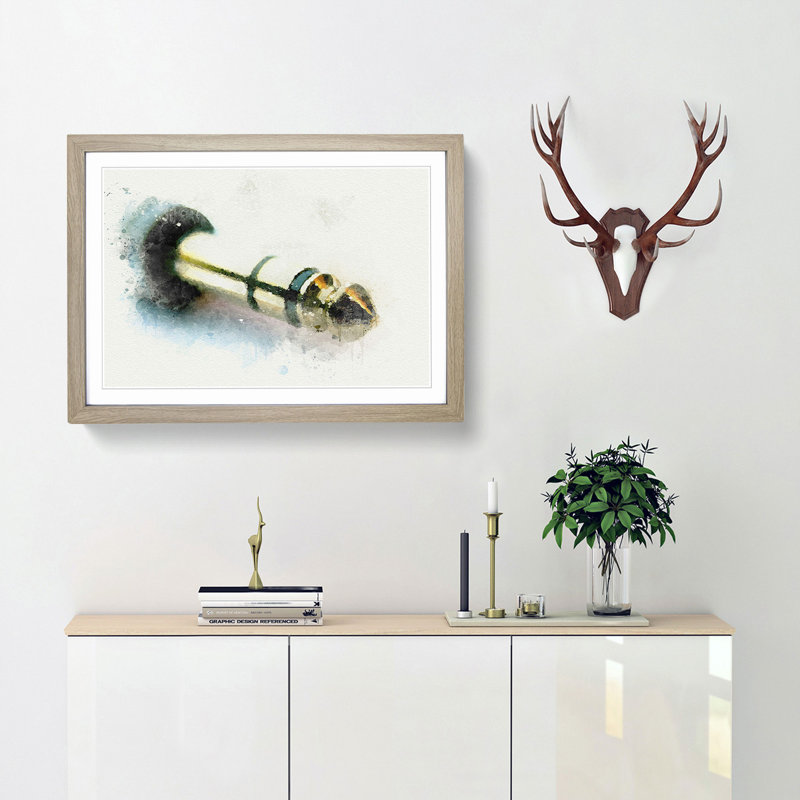Audio Jack in Abstract - Picture Frame Graphic Art Print, Oak Framed, 62cm H x 87cm W x 2cm D