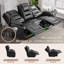 Siège de cinéma inclinable électrique avec éclairage d'ambiance, porte-gobelets et poches latérales-628519505