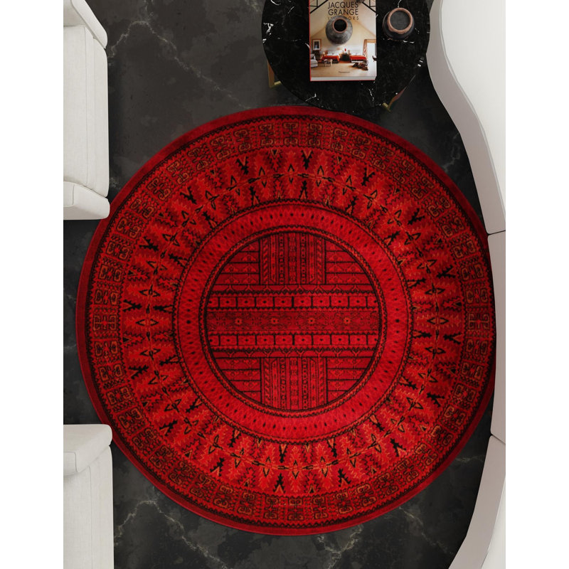 Tapis rouge / noir Amro Southwestern, Round 5'3"