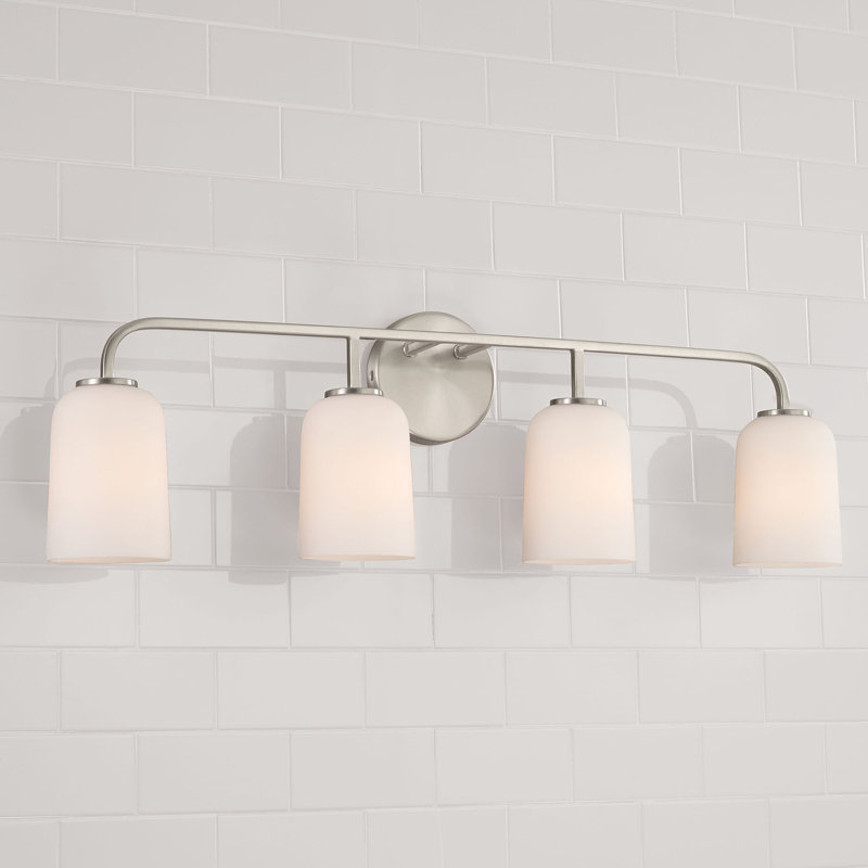 Newport 4-Light Dimmable Vanity Light , Brushed Nickel
