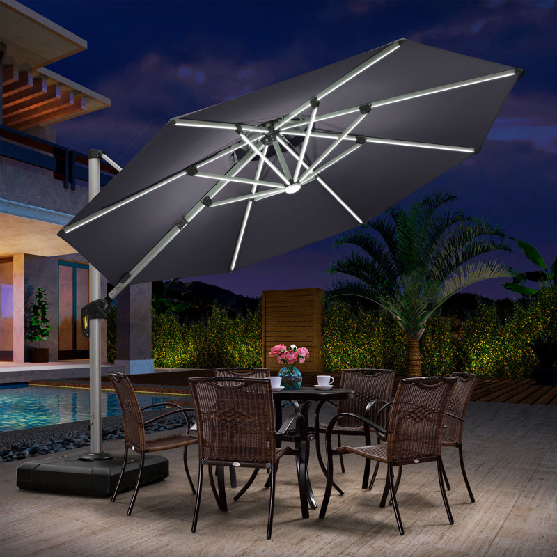 Cotter 3.4m Cantilever Parasol, Grey