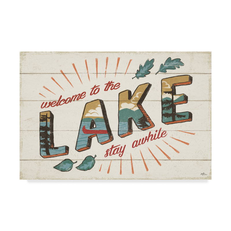 Art mural sur toile tendue - Janelle Penner «Vintage Lake I», décoration murale pour le salon, la chambre à coucher ou le bureau - 22 x 32