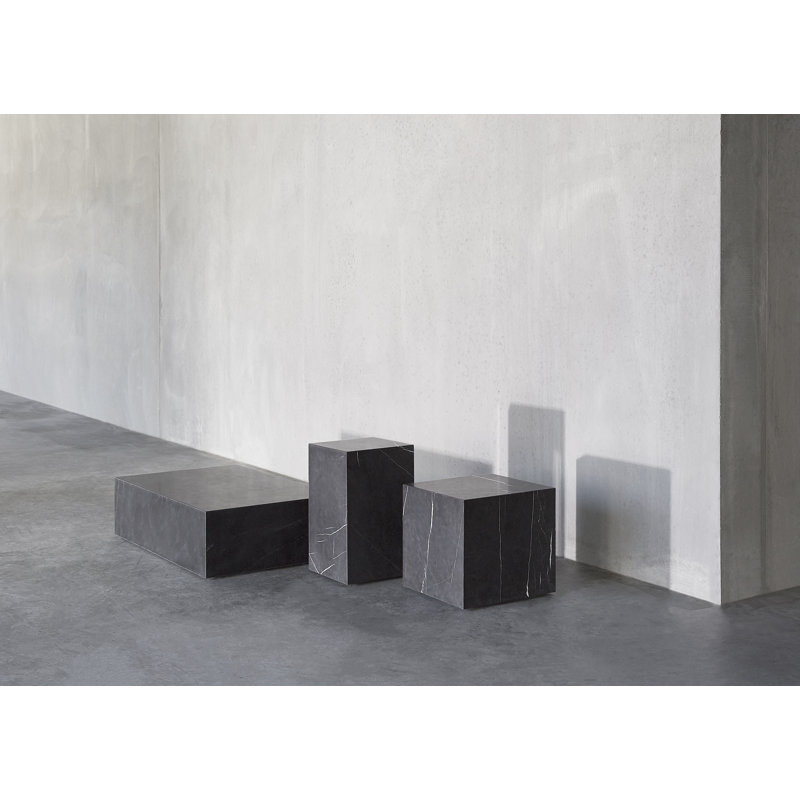 Plinth Coffee Table, Black Marquina