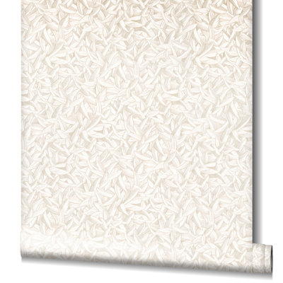 Earth Collection Textured Leaves Sheen Wallpaper Roll