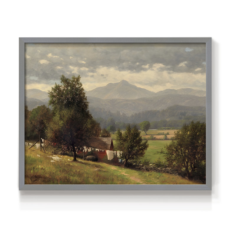 Paysages rétro-CCII - reproduction encadrée, Gris, H 22 po x l 28 po
