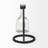 Alan 8" Clear and Black Glass and Metal Abstract Cylinder Table Vase