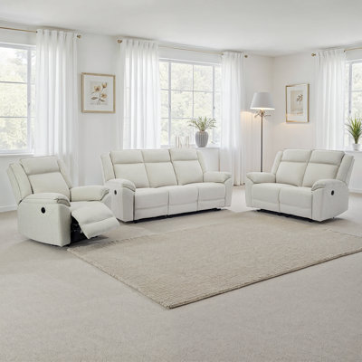 Beola 6 Seater Linen Electric Reclining Sofa