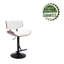 Caneghem Height Adjustable Swivel Faux Leather Mid-Century Bar Stool-799181121