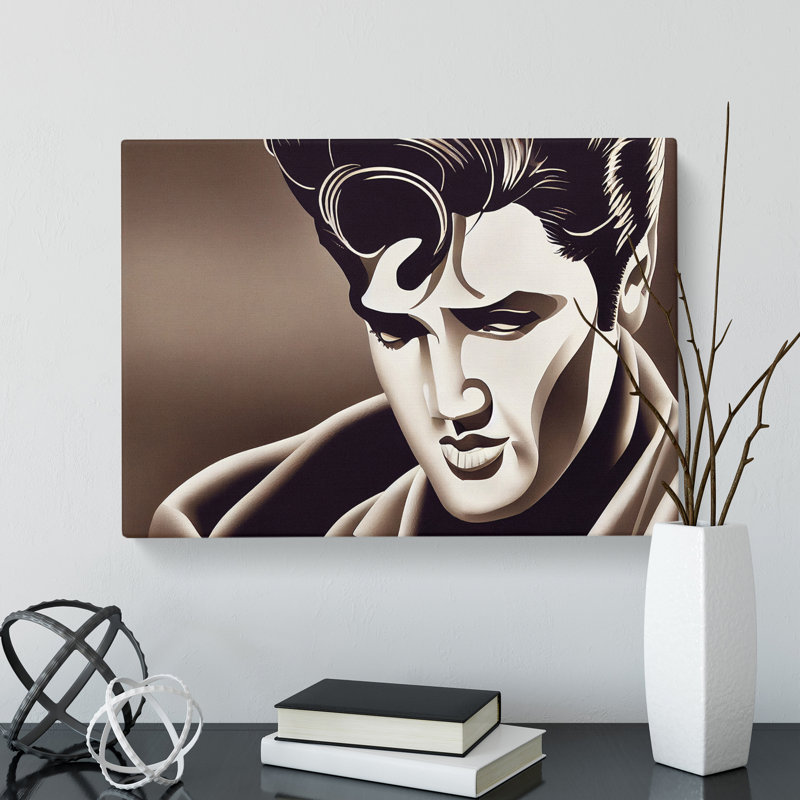 Elvis Presley Art Deco Vol.1 - Wrapped Canvas, 50cm H x 76cm W x 3cm D