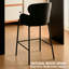 Chaise d'appoint à dossier brun uni (ensemble de 2)