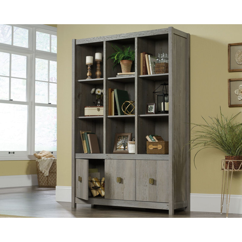 Storage Bookcase, Gray, 71.969" H x 48.346" W x 15.669" D