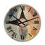 Horloge murale en bois massif Saliba-1275122804