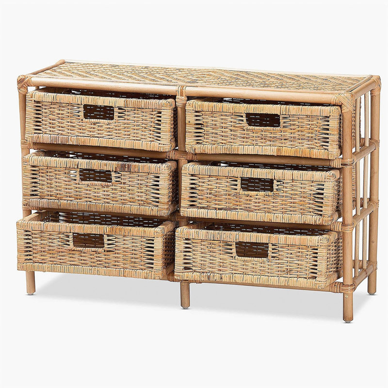 Armoire de rangement moderne à 6 tiroirs Modern Bohemian