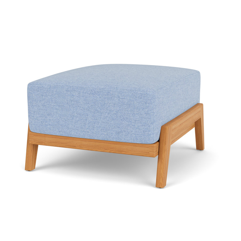 Alpine Outdoor Teak Ottoman, Demo Skyway