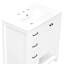 Meuble-lavabo 30 po avec comptoir, meuble-lavabo avec deux portes et deux tiroirs, bois massif, tablette ouverte, panneaux de fibres à densité moyenne, un paquet, blanc-64690527