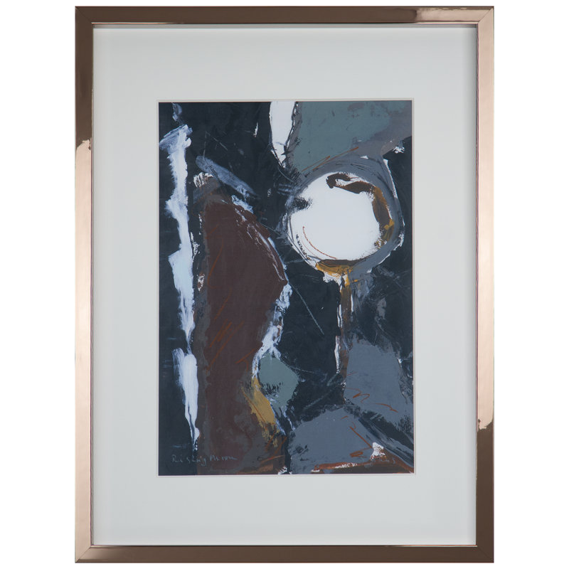 «Rising Moon» par J.Johns - peinture encadrée