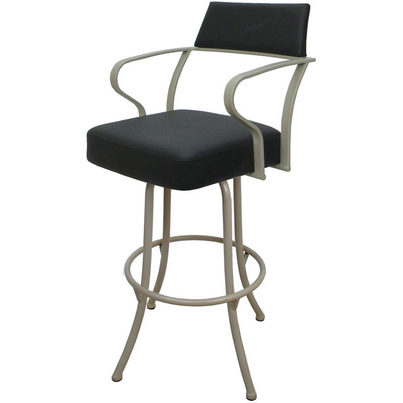 Tabouret pivotant très grand 34,00 po Jabria, Beige, Gris