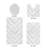 Hugo Premium 100% Cotton 2370 GSM 4-Piece Tufted Bath Rug Set with Non-Slip Spray Latex Backing, OEKO-TEX® Certified, Super Absorbent & Machine Washable, White-311752667-288509141