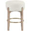 Tabouret de comptoir rembourré en tissu Maud-121555418