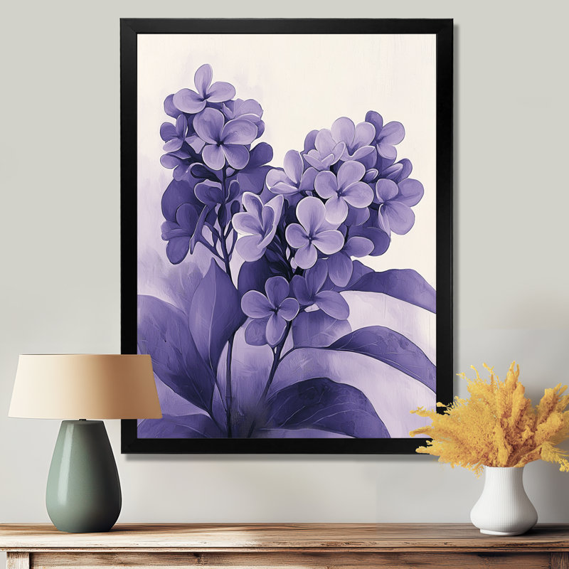 Karlee - Floral Canvas Prints, Noir, noir, noir, noir, H 20 po x l 12 po, Reproduction encadrée d'une seule photo