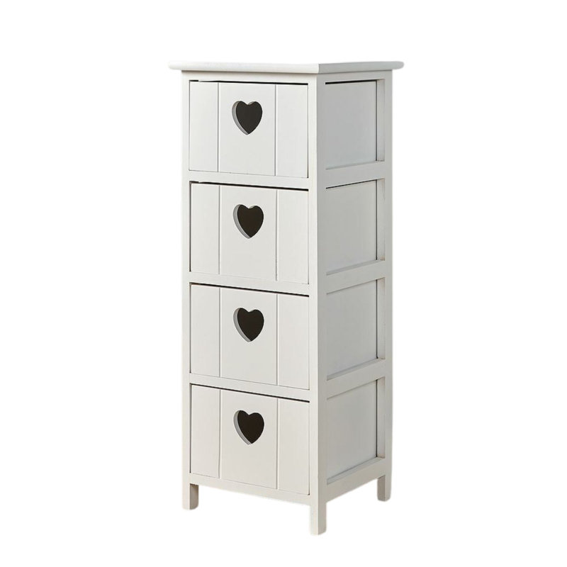 Castillo Fully Assembled 4 Drawer Chest, White