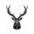 Geometric Deer Head - White Framed Canvas Home Decor