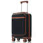 Ensemble de 3 valises de 20 pouces avec port USB, ouverture frontale certifiée, bagage à main rigide en ABS avec roues pivotantes-129391743