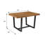 Table de salle à manger à tréteaux en bois de pin massif Amarapal-242026019-242026029