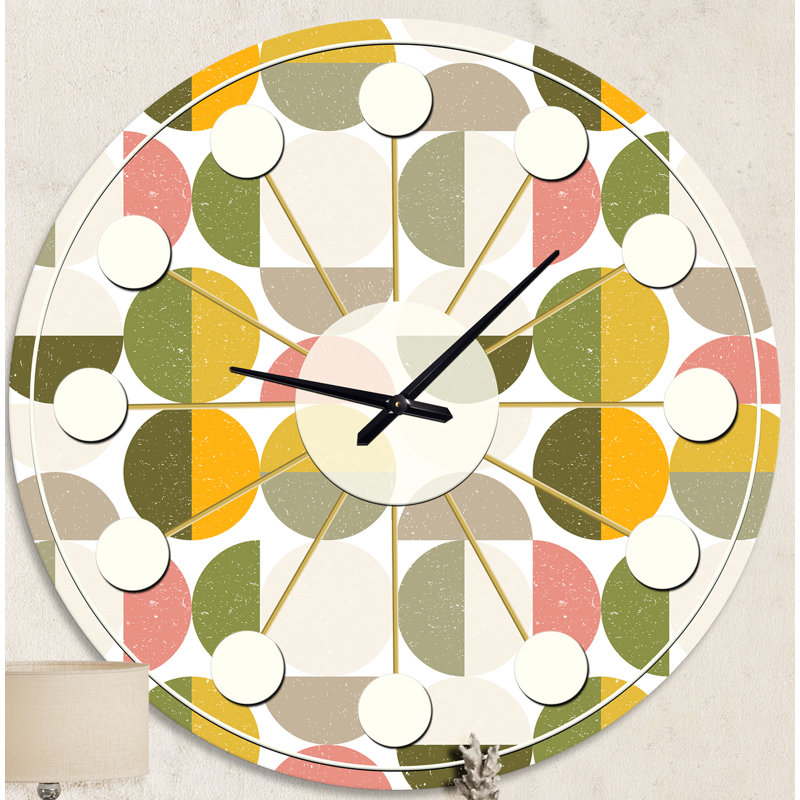 Horloge murale rétro Mid-Century, Moyenne