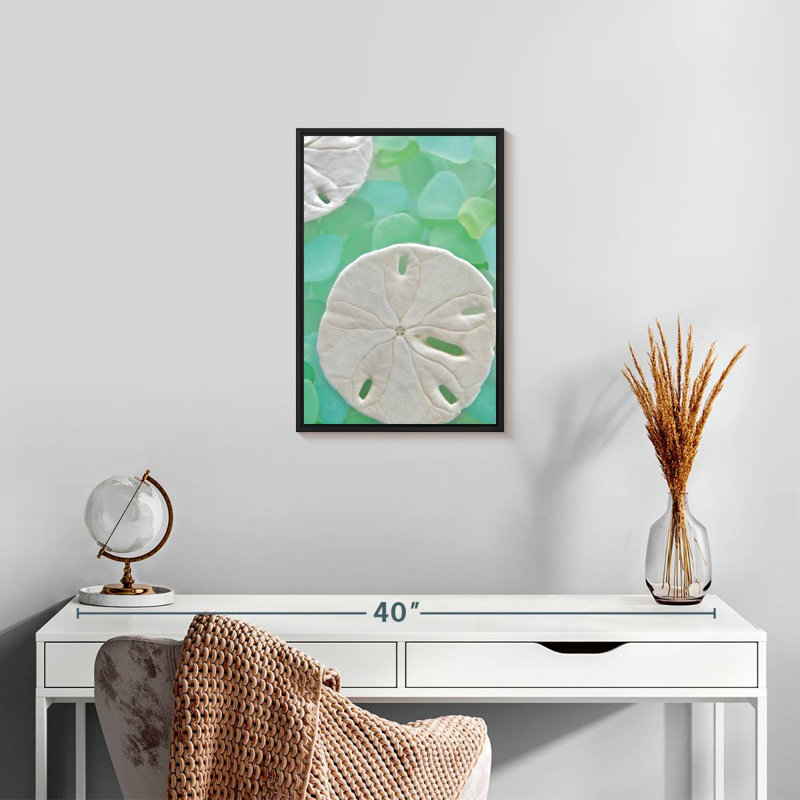 Verre de mer V, 13 po x 19 po, Cadre flottant noir