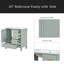 Meuble-lavabo moderne de 30 po avec ensemble de meuble-lavabo 30 po, armoire de rangement avec porte à fermeture douce et 3 tiroirs, structure en bois massif (vert)