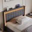 Upholstered Storage Bed with LED Headboard and Drawers-611722736-611722741