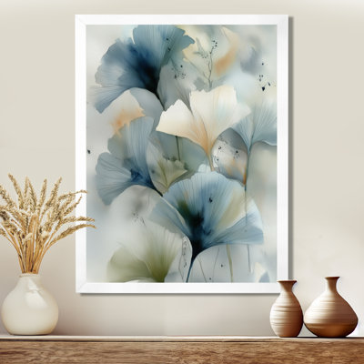 "Watercolor Pants Flowers In Meadow - Plants", reproduction d'art sur toile botanique blanche