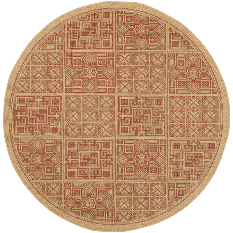 Vedanth Performance Geometric Rug, Round 5'3"