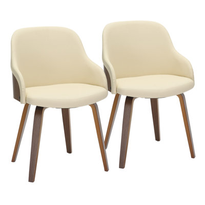 Brighton Upholstered Armchairs with Bent Wood Legs
