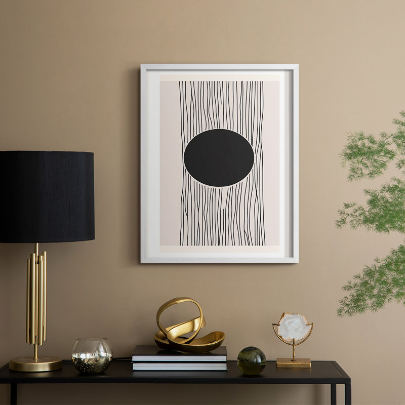 Abstrait, abstrait encadré, prêt à accrocher, H 10 po x l 8 po, Blanc