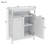 Bathroom Standing Storage With Double Shutter Doors Cabinet-White