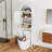 Arched Over The Toilet Storage With Fluted Doors, Small Bathroom Cabinet With Adjustable Shelf-1086076998