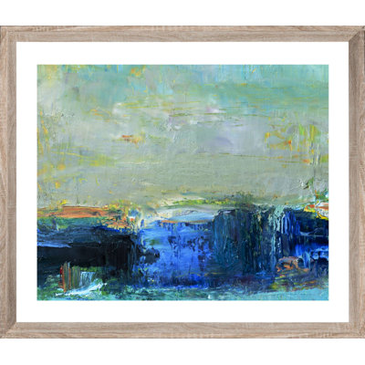 Shades Of Blue Abstract - Single Picture Frame Print
