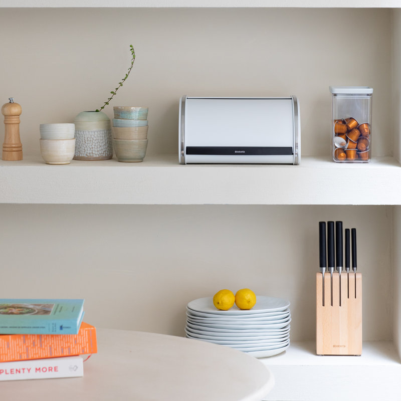 Brabantia Medium Roll Top Bread Box, White