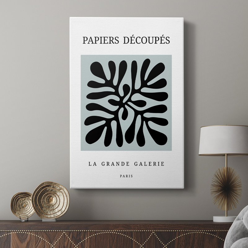 Matisse CECXCV, reproduction d'art encadrée, Sarcelle / Noir, H 12 po x l 8 po