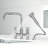 Cass 12" H 2-handle Bridge Kitchen Faucet with Side Sprayer-93174498