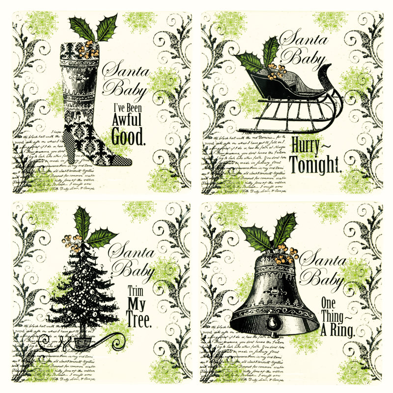 « père noël bébé » (lot de 4) Lowell